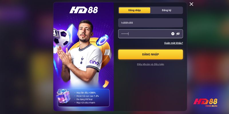 Đăng nhập HD88